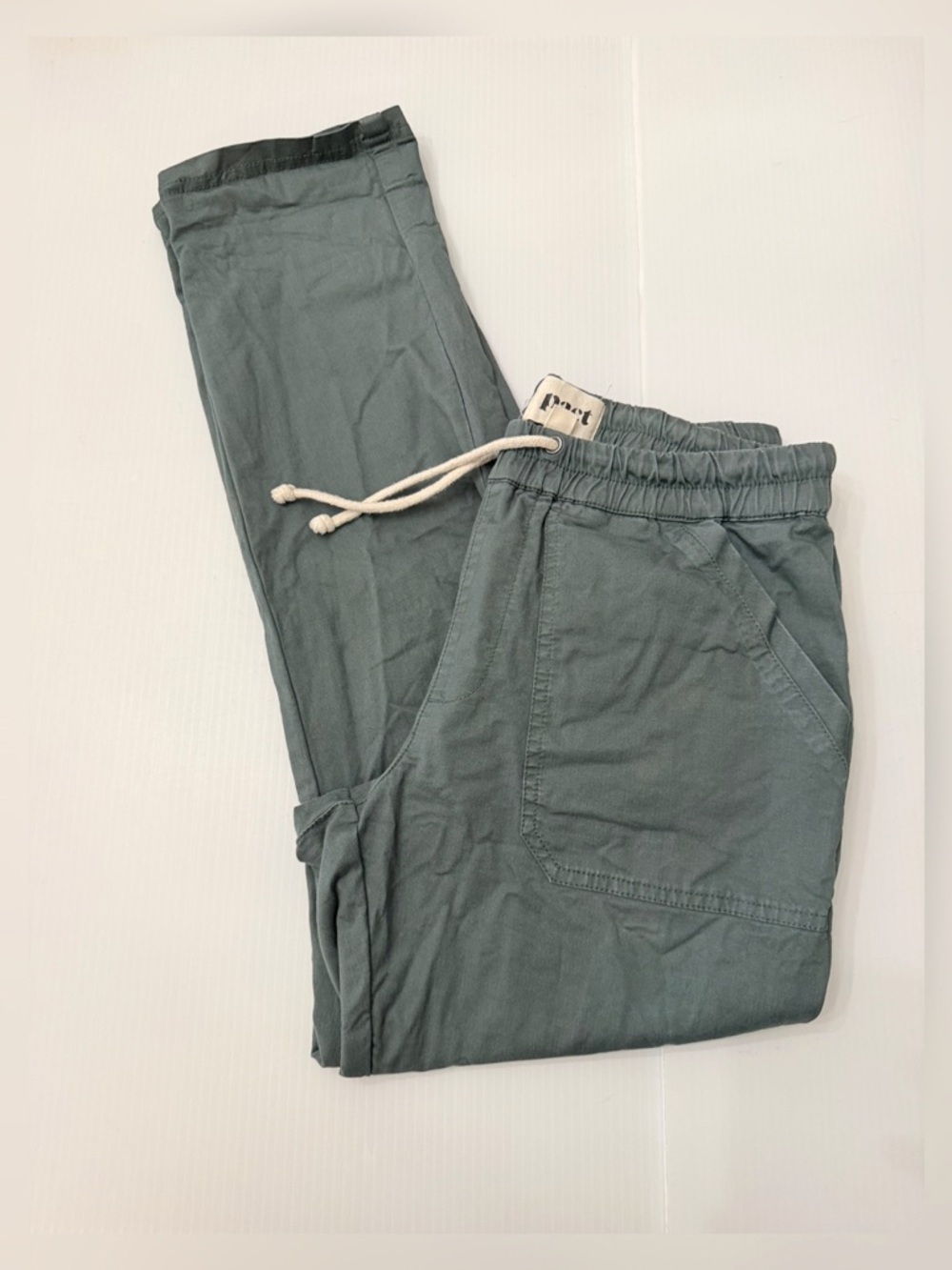 Pact Woven Twill Roll Up Pants Size M